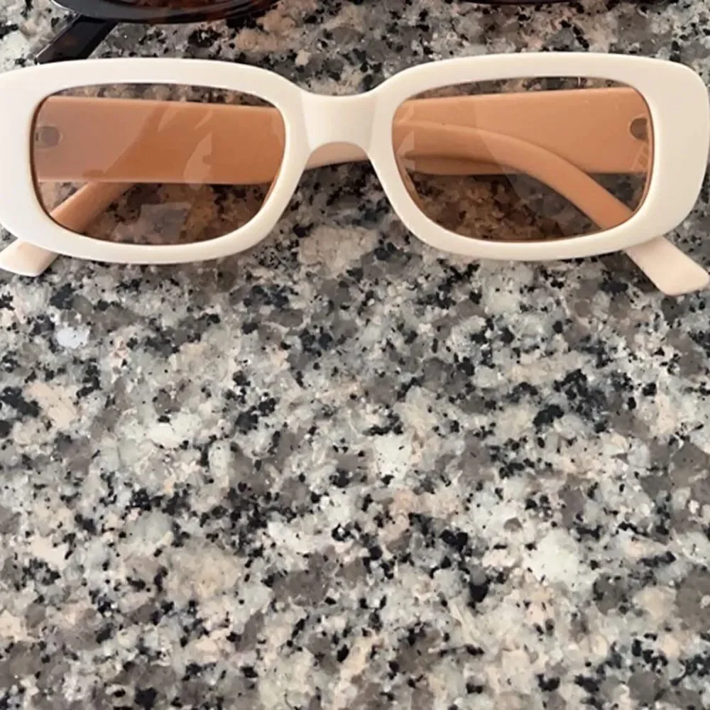 Beige Rectangle Sunglasses